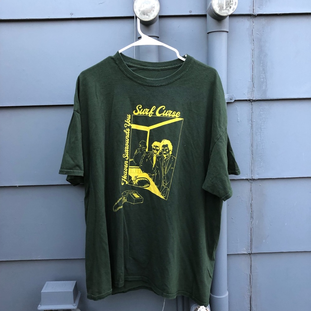 SURF CRUISE XXL XL GREEN T-SHIRT SIZE UNKNOWN BAND MUSIC ART